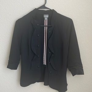 Vanity black 3/4 sleeve blazer